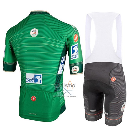 Castelli UAE Tour Ropa Ciclismo Culotte Corto 2019 Hombre Mangas Cortas Verde